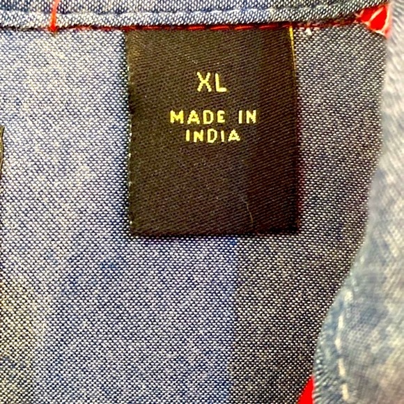 Men’s Redhead Patriotic USA Short Sleeve Button Down Independence Day Shirt XL - Picture 5 of 8